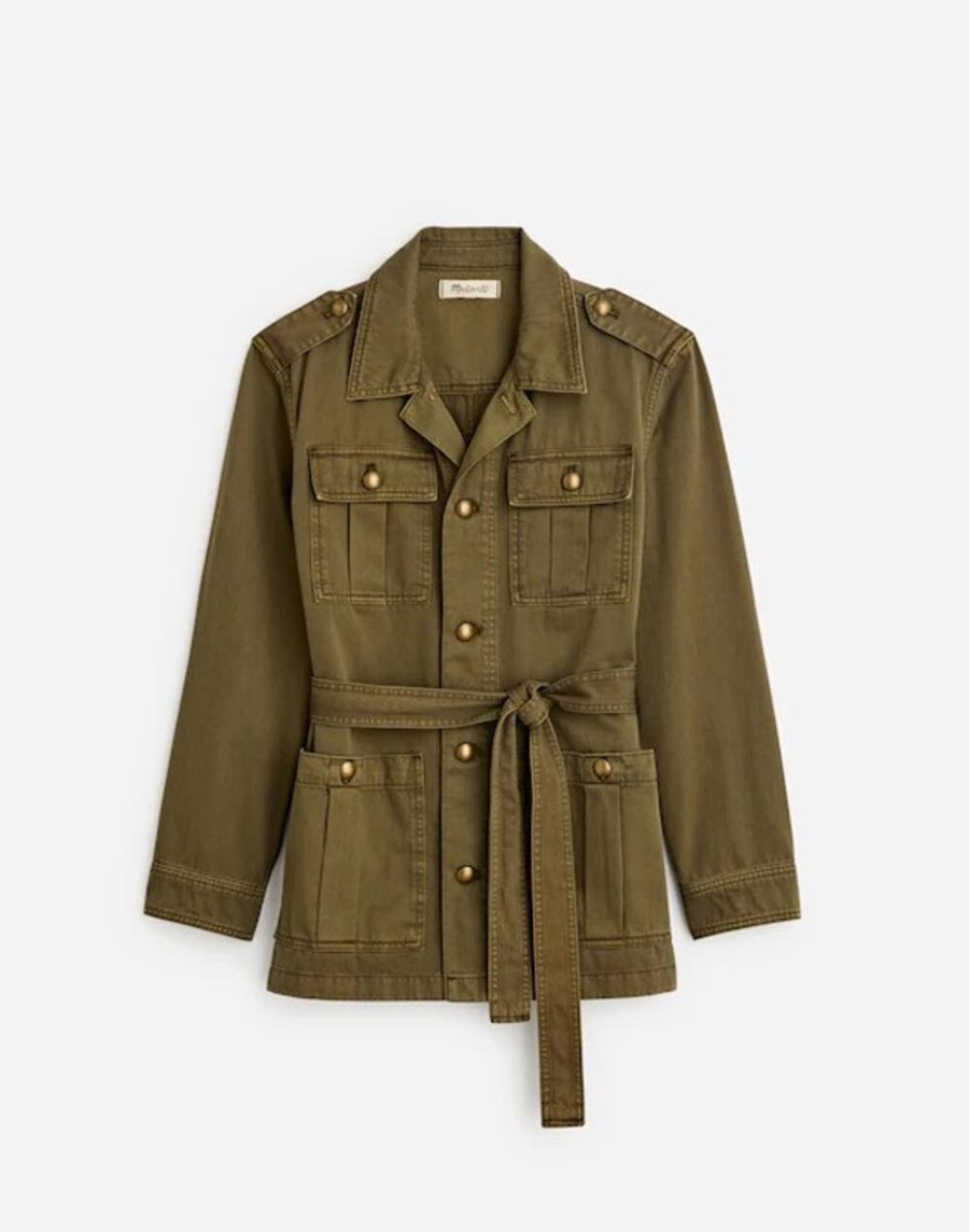 Madewell Chino Safari Military Jacket Women’s Faded Ivy Utility Jacket - Large